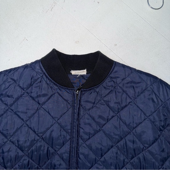 Vintage Men's Navy Quilted Jacket Retro 80s Or 90s Great Fit Made In Canada - Picture 4 of 6
